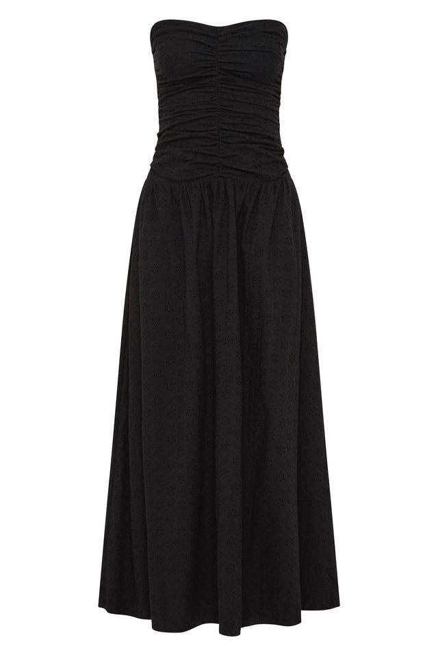 Lia Maxi Dress Valentina Broderie Black