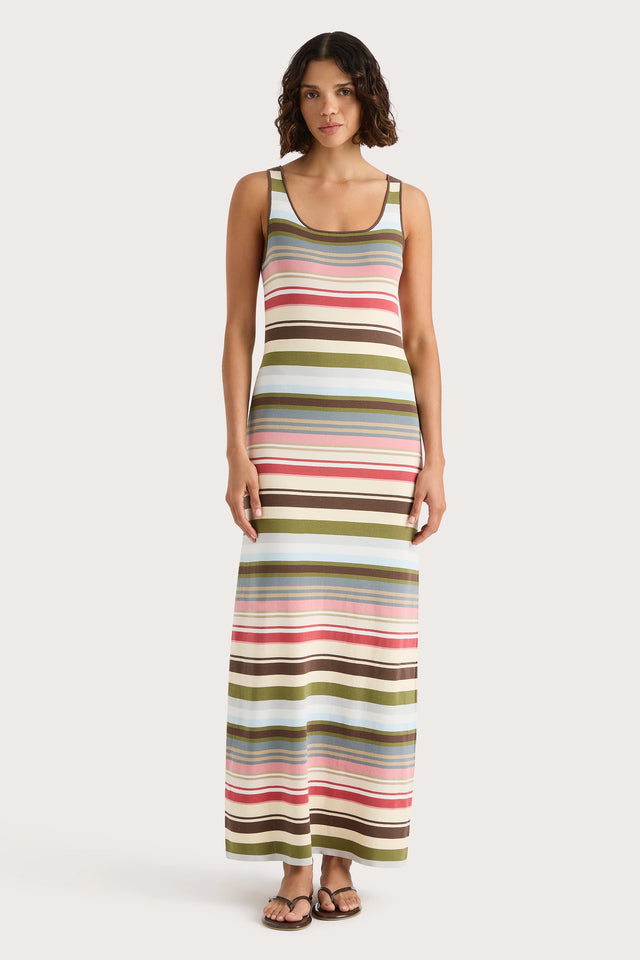 Enya Midi Dress Meleu Stripe Multi