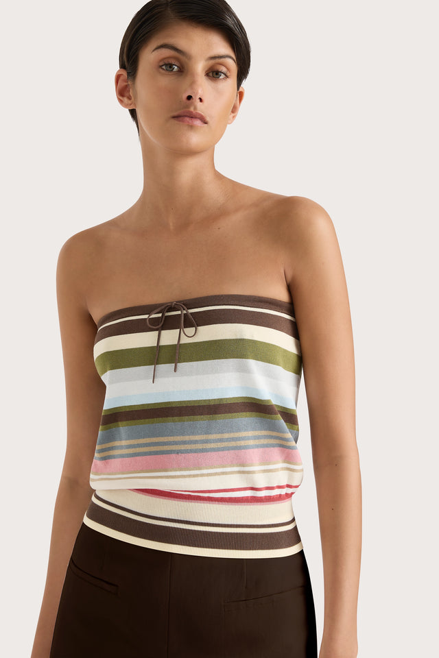 Arlette Strapless Top Meleu Stripe Multi