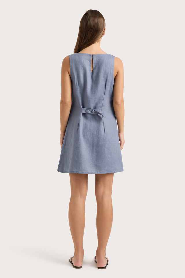 Nazarit Mini Dress Cornflower Blue - Final Sale, XS / Cornflower Blue Nazarit Mini Dress Cornflower Blue - Final Sale, XS / Cornflower Blue