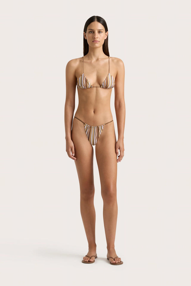 Elea Bikini Bottom Terracotta Stripe