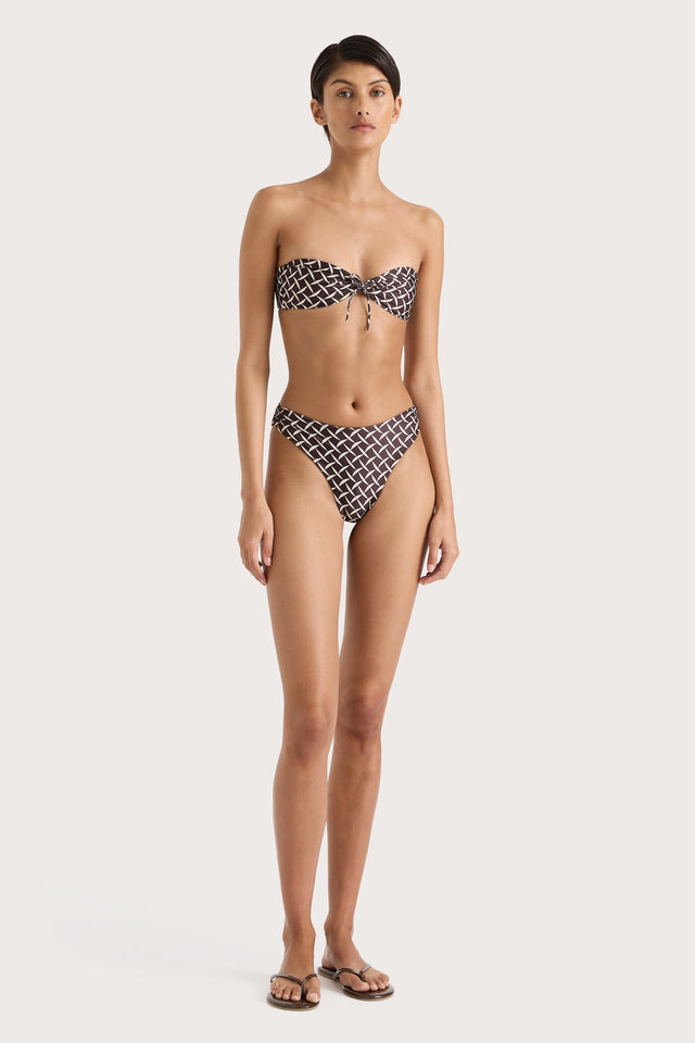 Bandol Bikini Top Espresso Geo