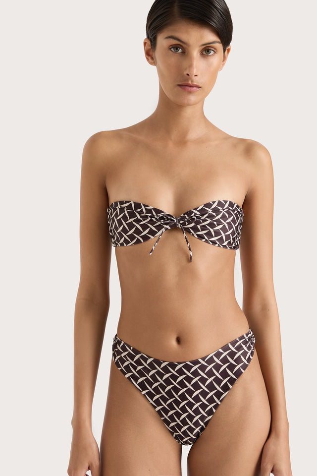 Bandol Bikini Top Espresso Geo