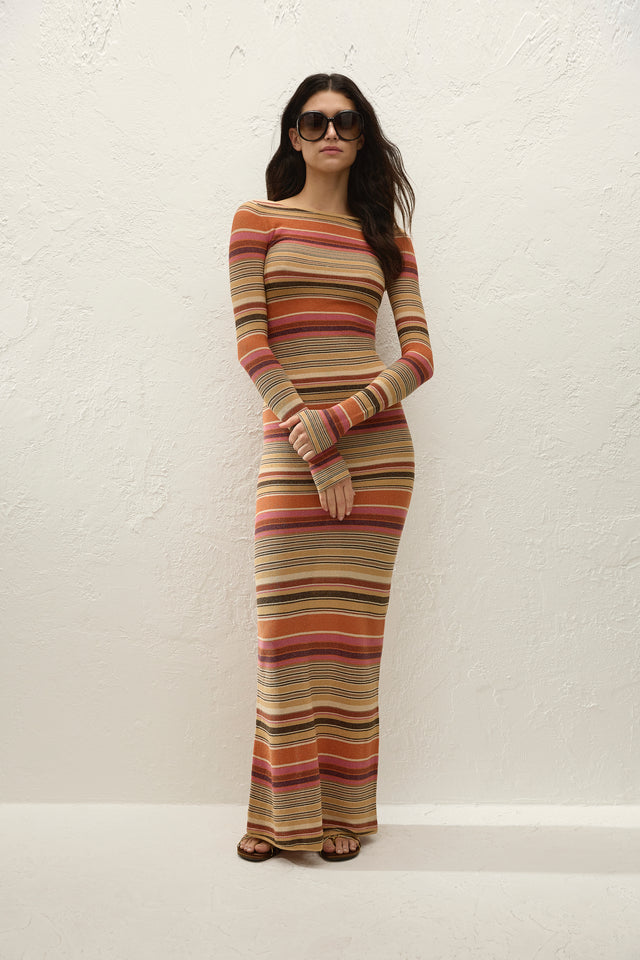 Faithfull | Women's Notturna Maxi Dress Murano Amber | XS Faithfull | Women's Notturna Maxi Dress Murano Amber | XS