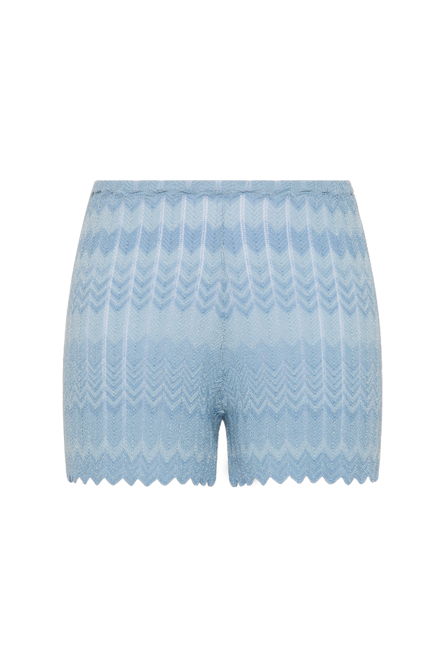 Raya Short Light Blue Chevron