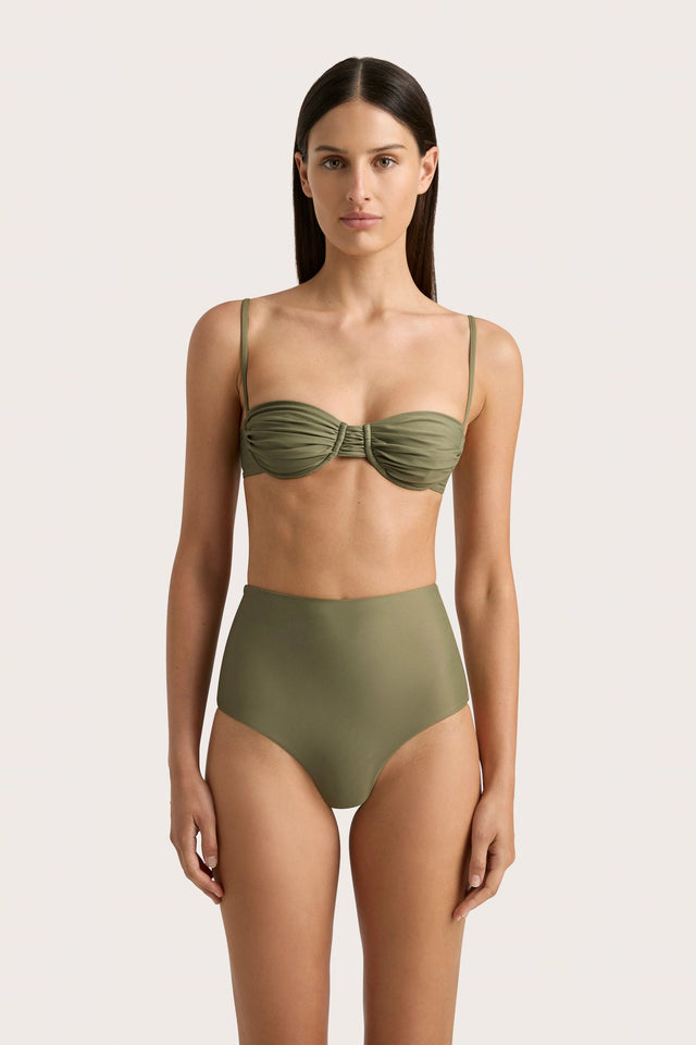 Stefania Bikini Top Khaki