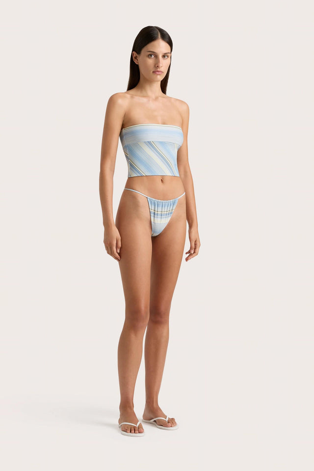 Jean Swim Top Futura Stripe Sky Blue