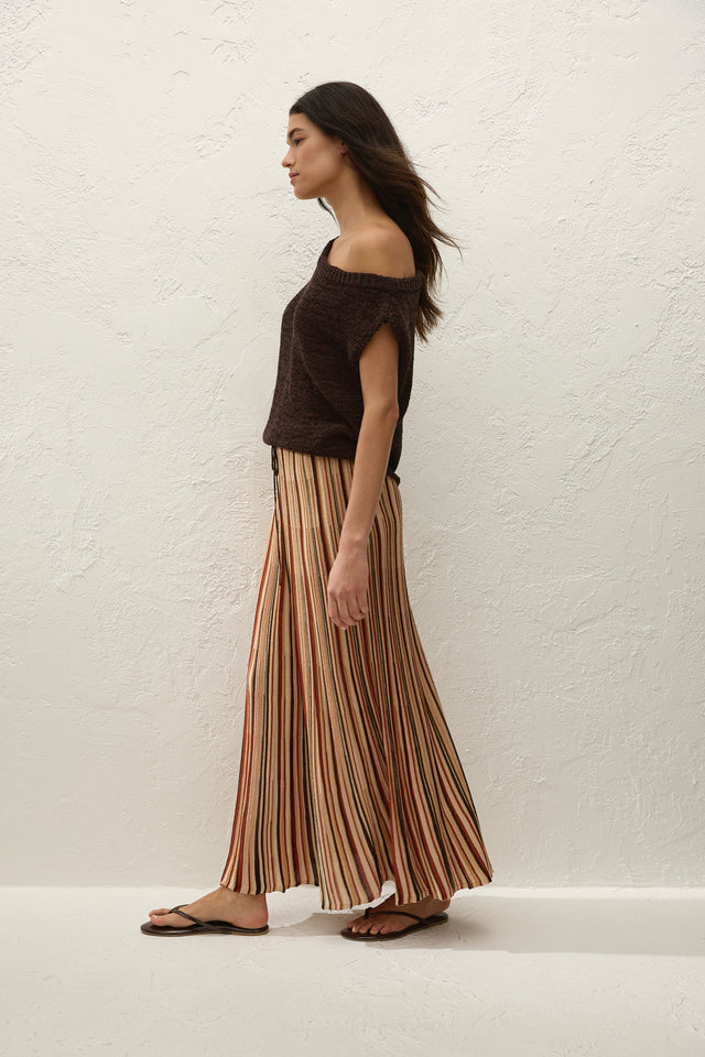 Iden Maxi Skirt Murano Stripe