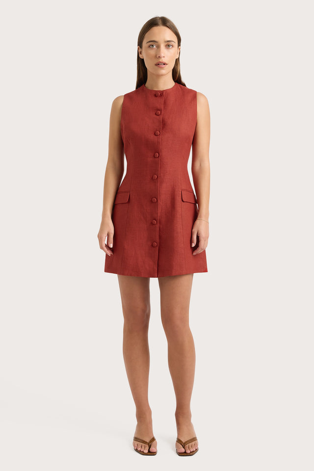 Jane Mini Dress Garnet - Final Sale, S / Garnet Jane Mini Dress Garnet - Final Sale, S / Garnet