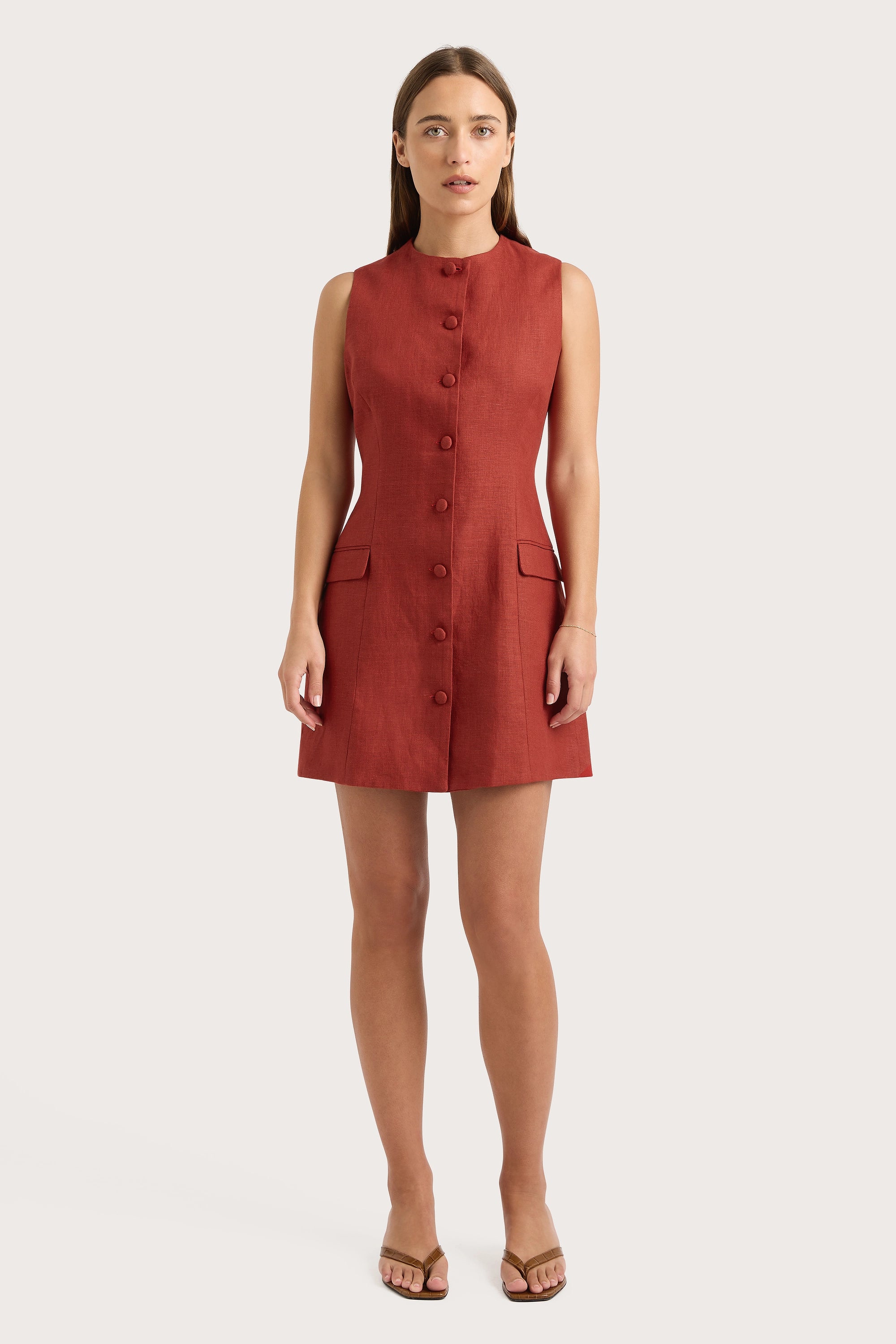 jane linen mini dress Jane Mini Dress White