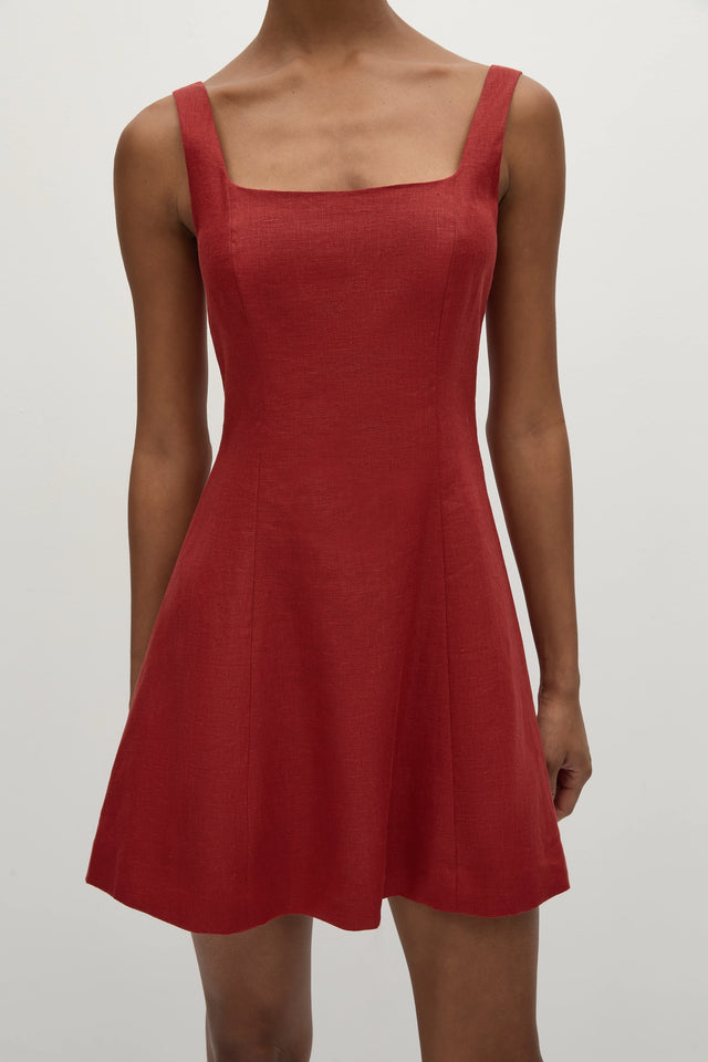 Felice Mini Dress Deep Red Felice Mini Dress Deep Red