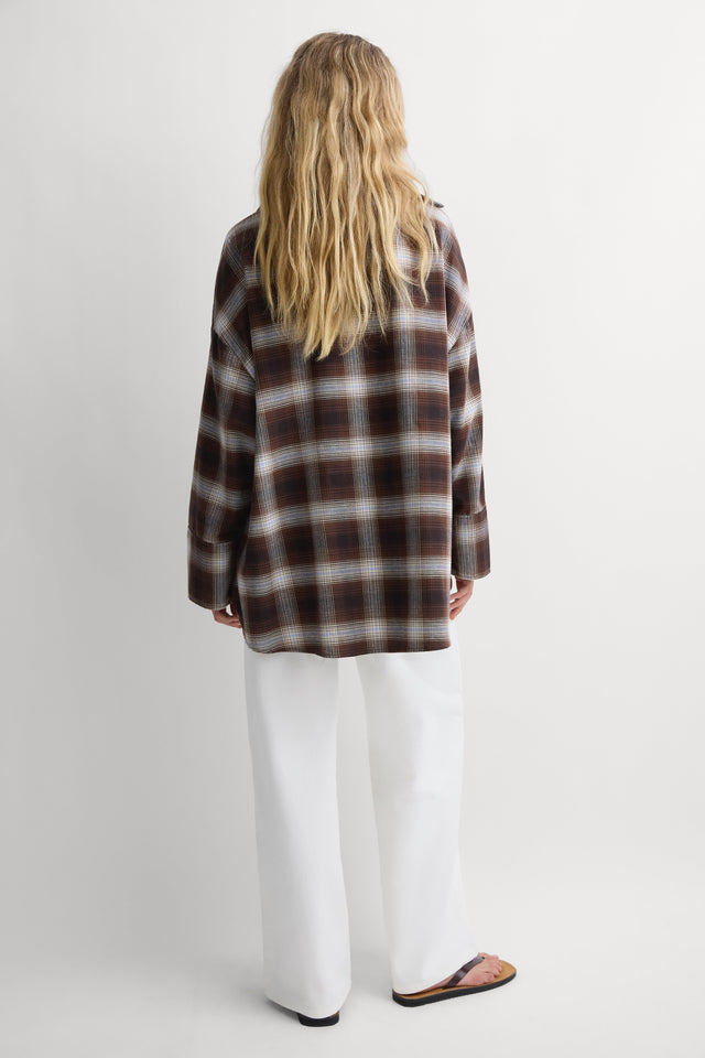 Clemente Shirt Cantilo Check Carob