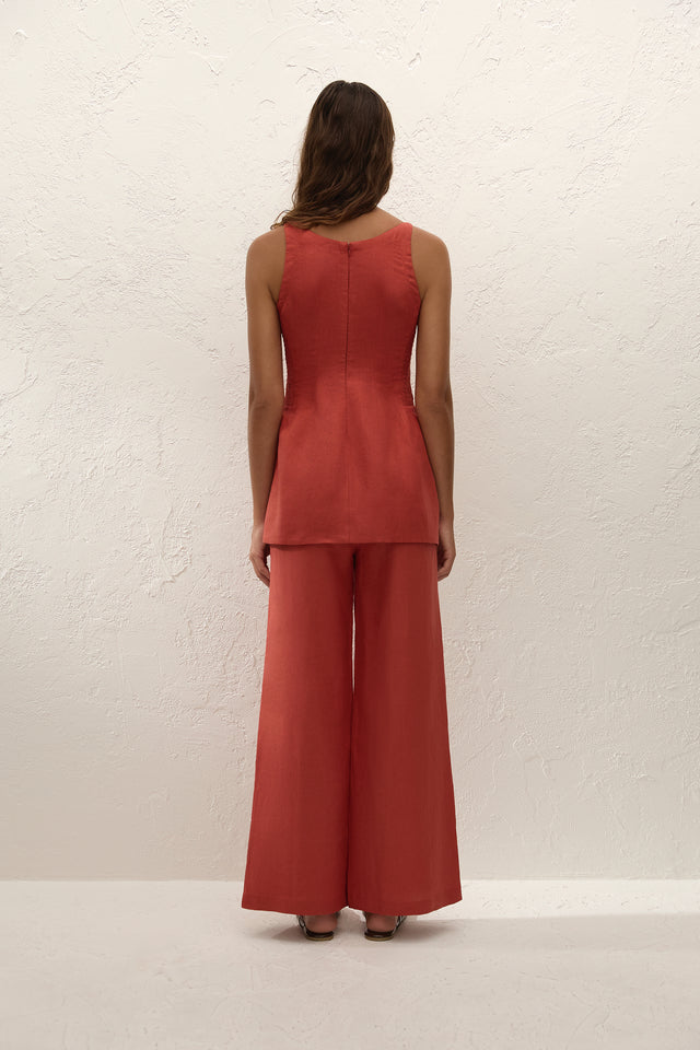 Syna Top Dusty Tomato