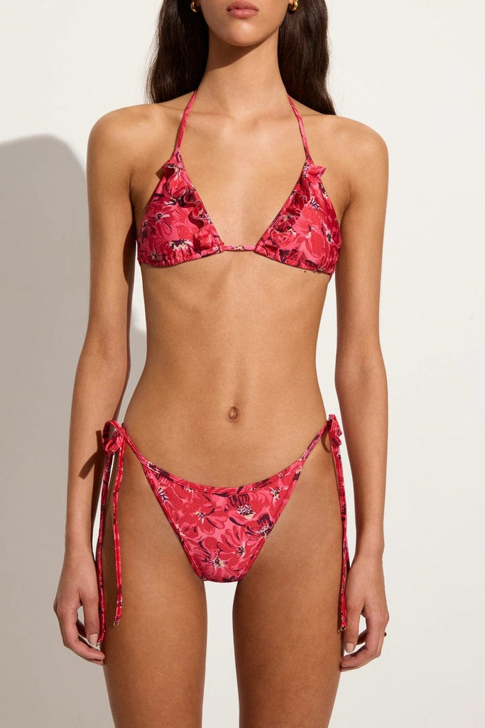 Red Bikini Top/red Triangle High Neck Halter Bikini Top/bathing