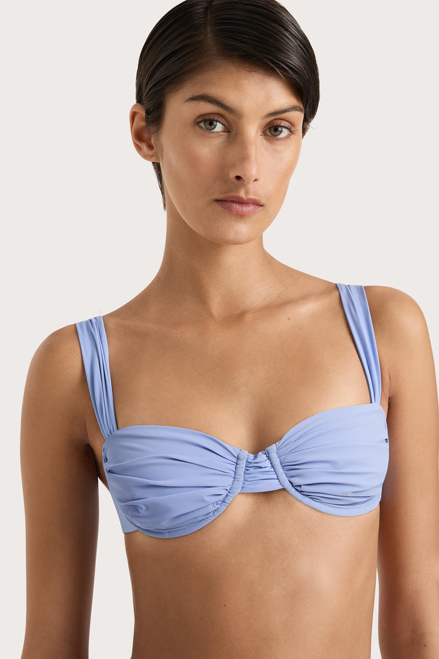 Sol Bikini Top Blue