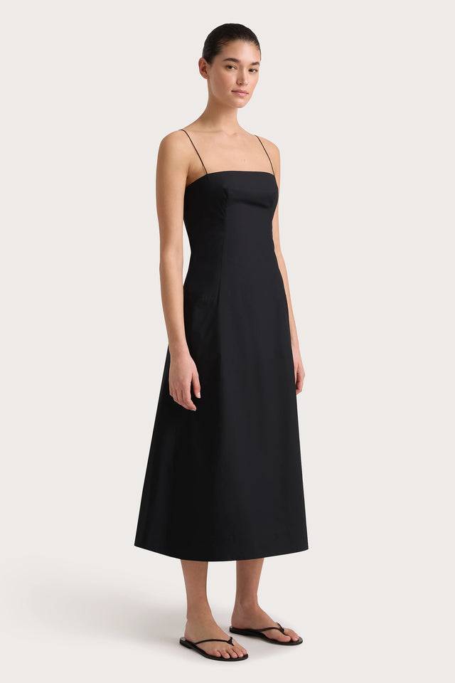 Ostano Midi Dress Black - Final Sale Faithfull the Brand Ostano Midi Dress Black - Final Sale Faithfull the Brand
