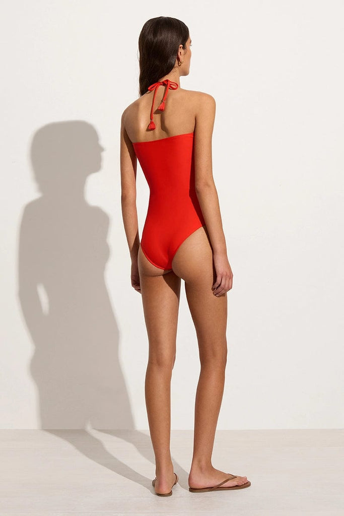 Always For Me Red Plus Size Lola Zip Front One Piece Swimsuit, One Piece
