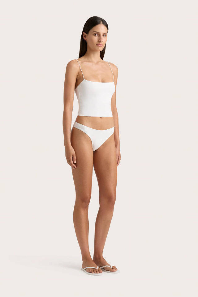 Summer 24 Jean Swim Top White Xs White