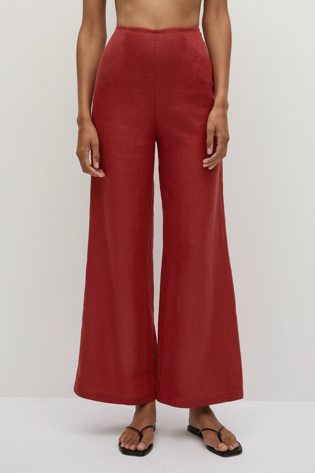 Syna Pant Deep Red