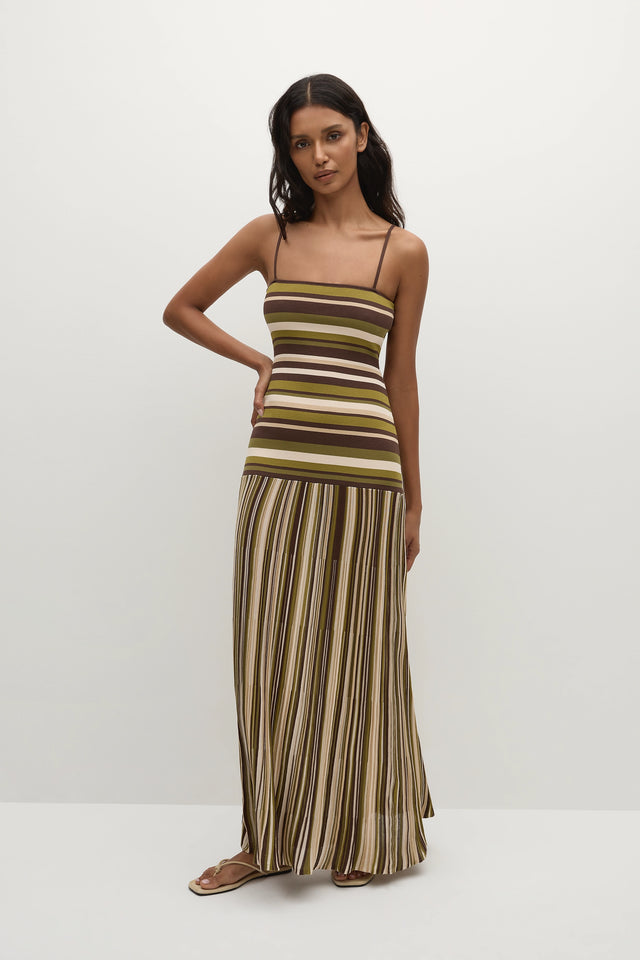 Essenia Knit Dress Espresso Pine Stripe, M / Espresso Pine Stripe Essenia Knit Dress Espresso Pine Stripe, M / Espresso Pine Stripe