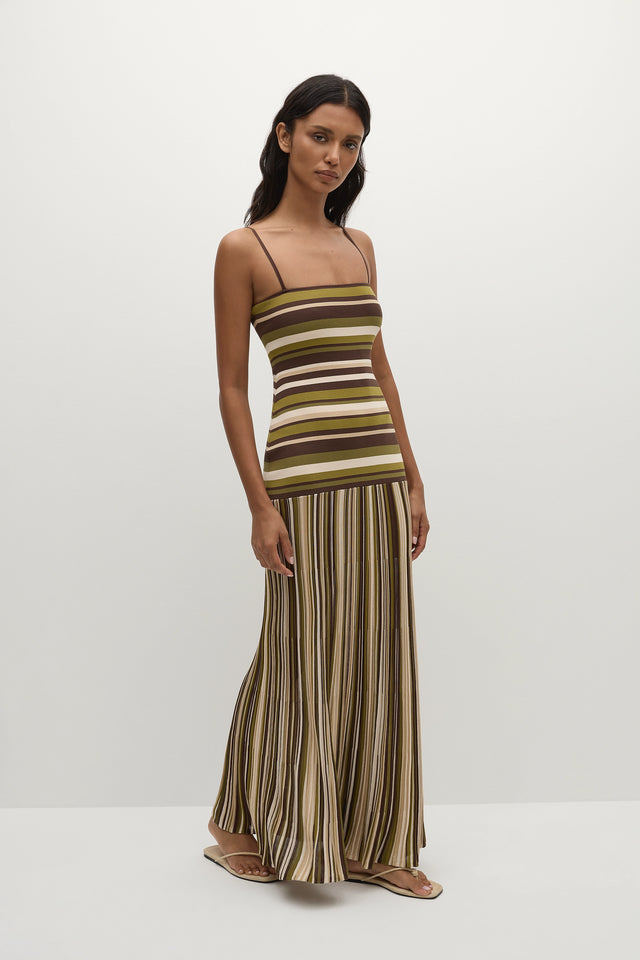 Essenia Knit Dress Espresso Pine Stripe, M / Espresso Pine Stripe Essenia Knit Dress Espresso Pine Stripe, M / Espresso Pine Stripe