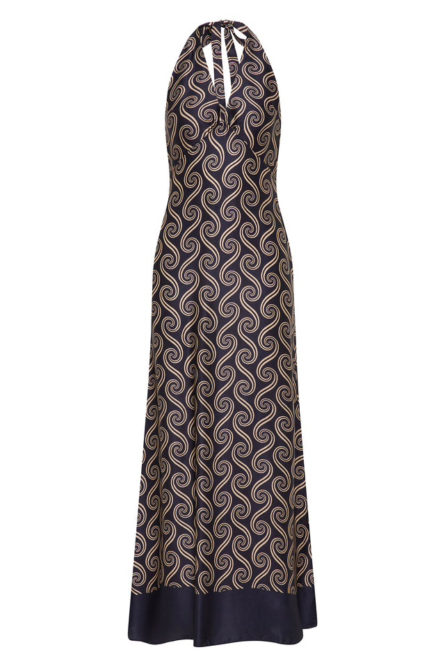faithfull the brand halter dress FAITHFULL Marais Midi Dress in Butter