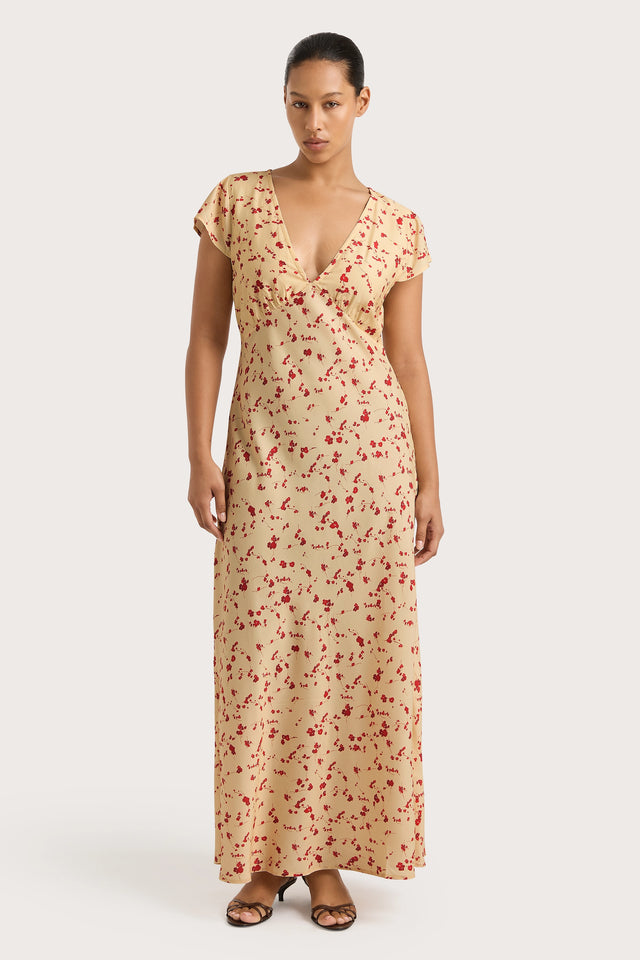 Esson Midi Dress Blossom Yellow