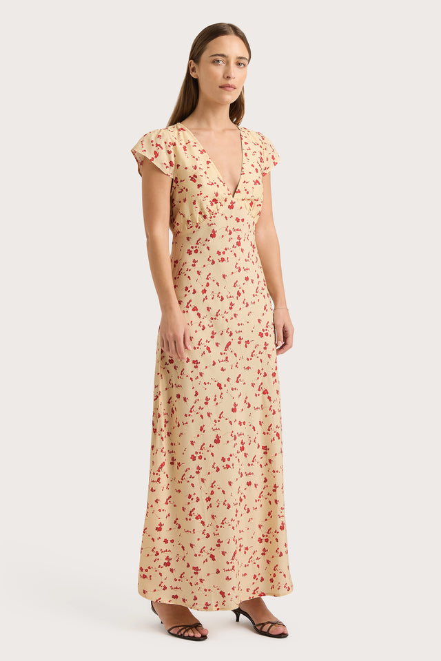 Esson Midi Dress Blossom Yellow