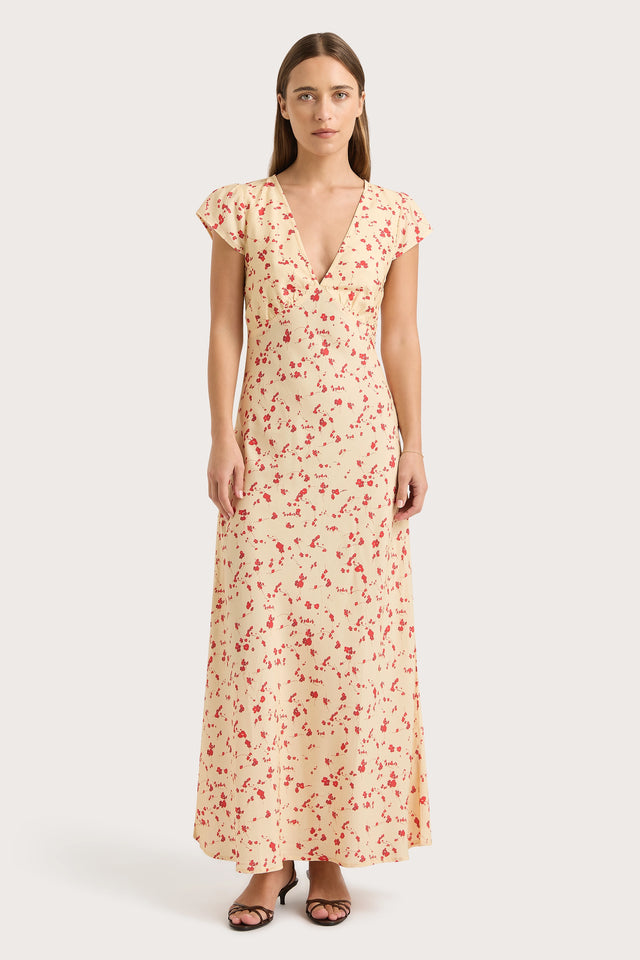 Esson Midi Dress Blossom Yellow