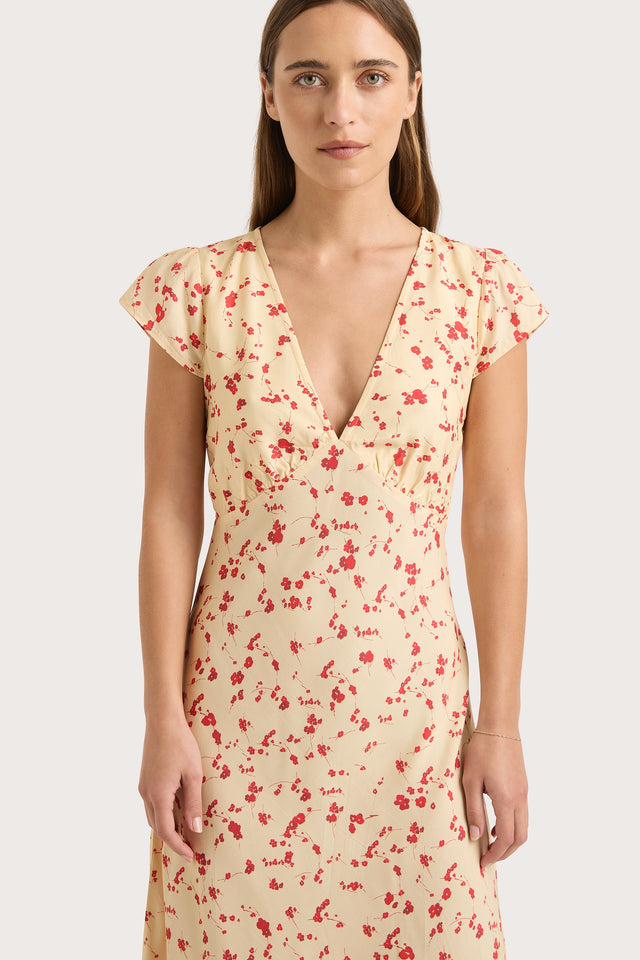 Esson Midi Dress Blossom Yellow