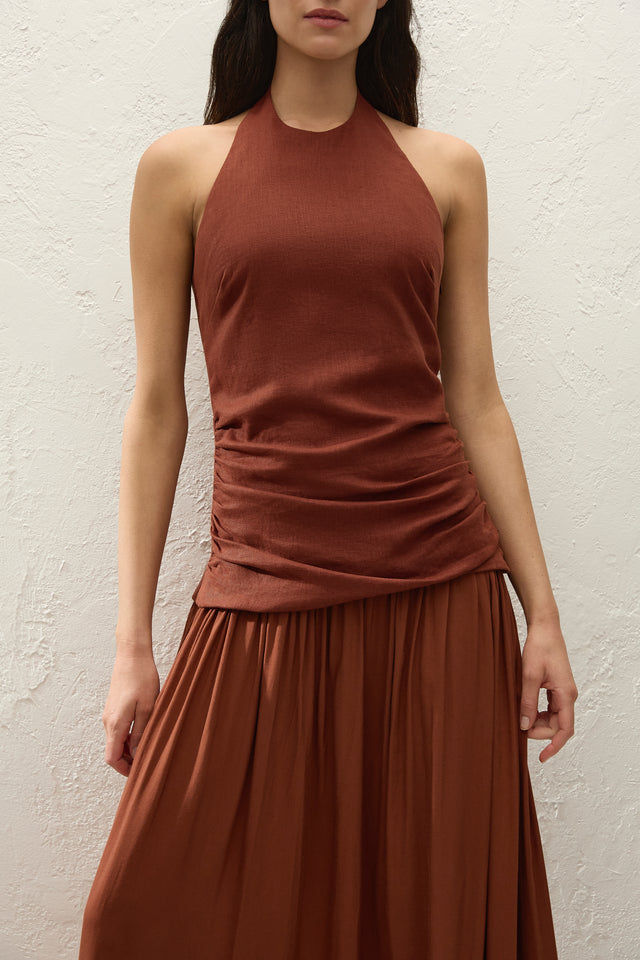 Tali Maxi Dress Terracotta