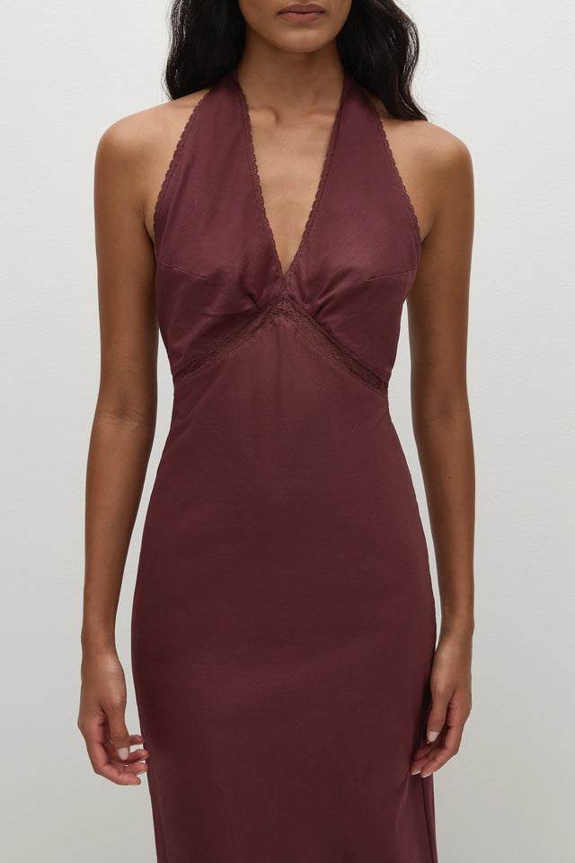 Jasmine Maxi Dress Bordeaux