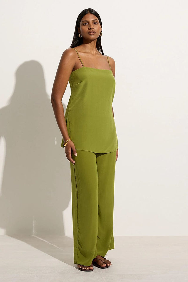 Monforte Pant Palm Green Faithfull the Brand