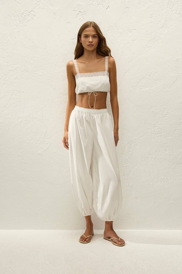Maratea Pant Ixora Lace White