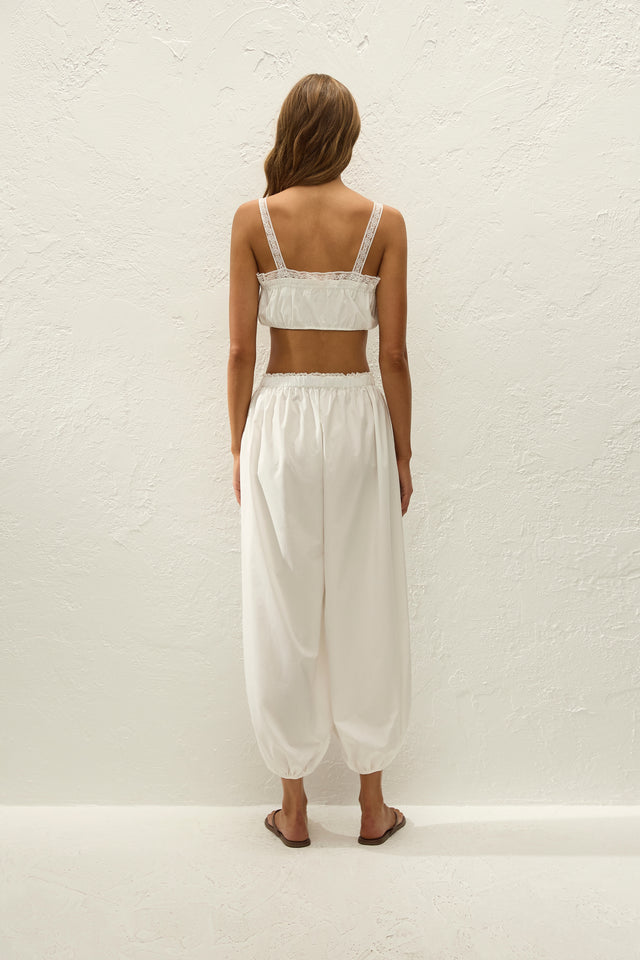 Maratea Pant Ixora Lace White