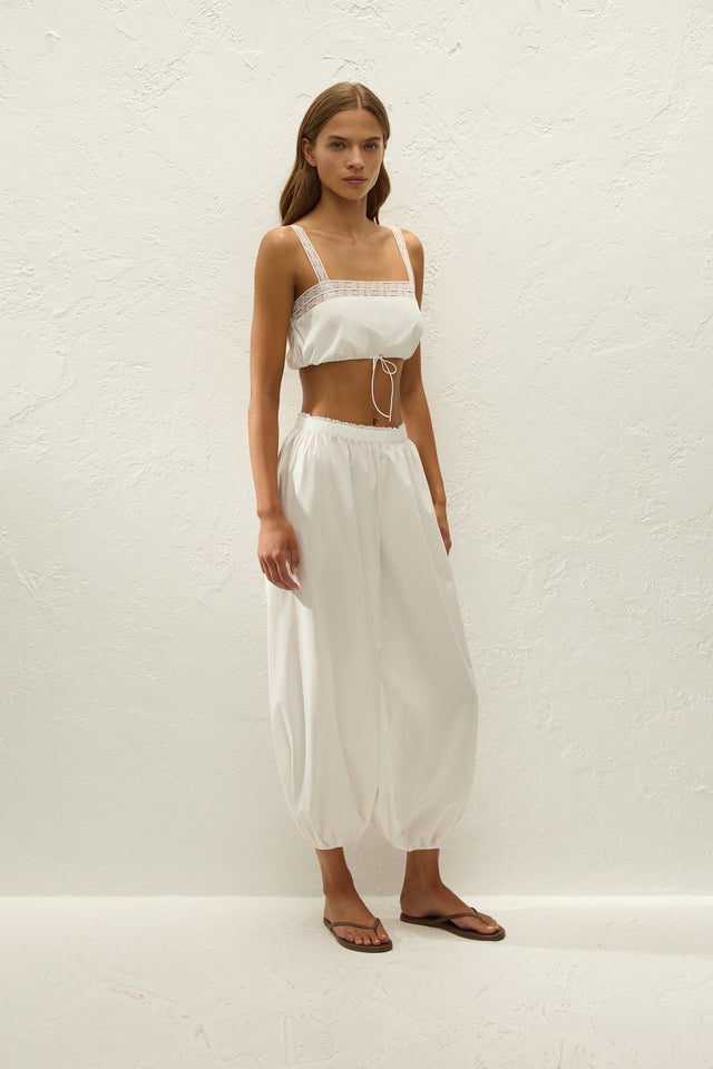 Maratea Pant Ixora Lace White
