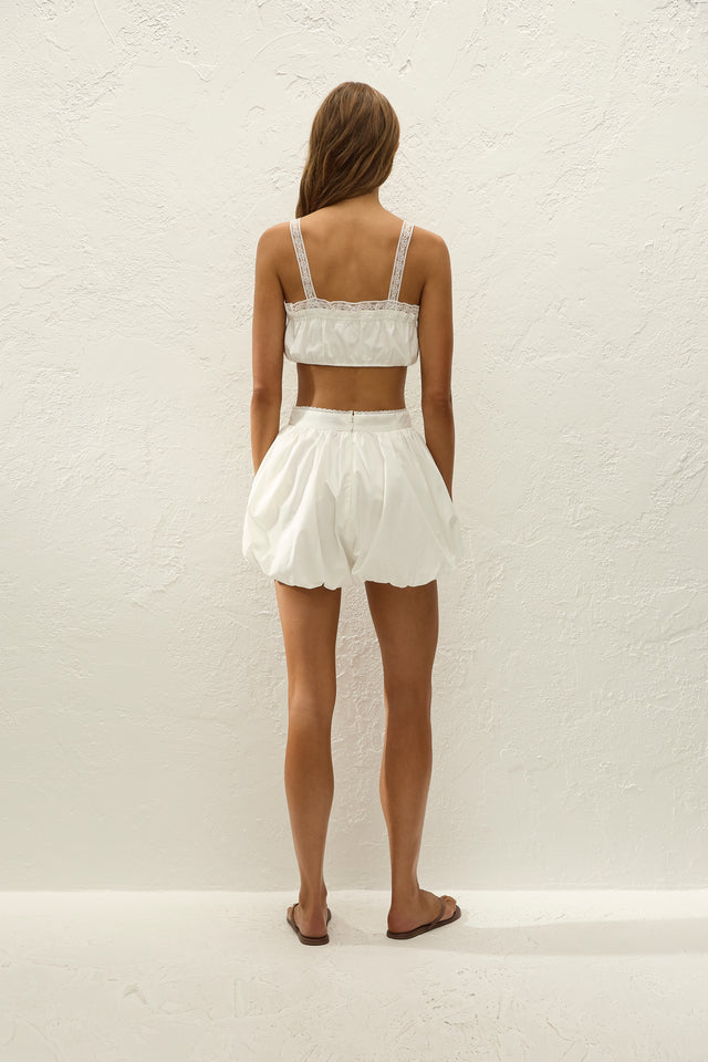 Arras Short Ixora Lace White