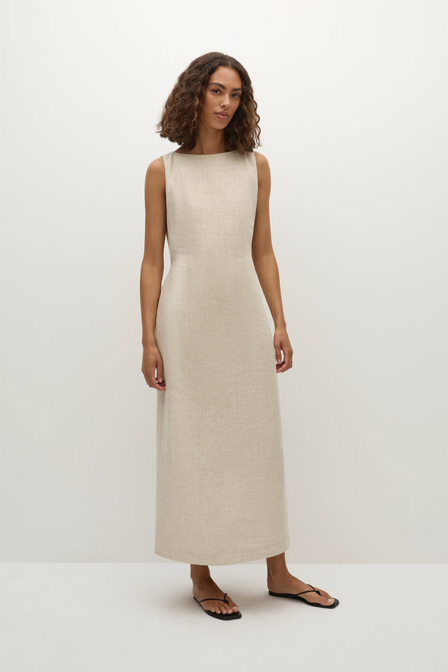 Taylor Midi Dress Natural, XXL / NATURAL Taylor Midi Dress Natural, XXL / NATURAL