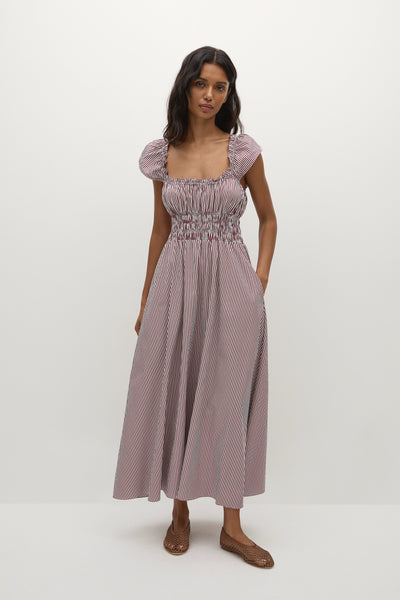 mixed fabric midi dress Women's Corinne Mixed Tank Dress