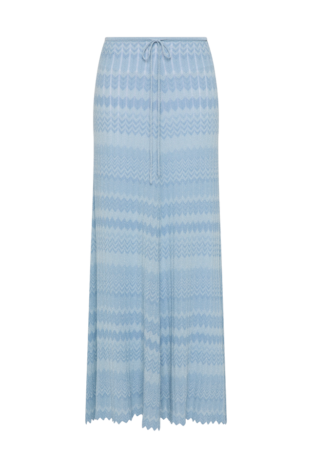 Ria Skirt Light Blue Chevron