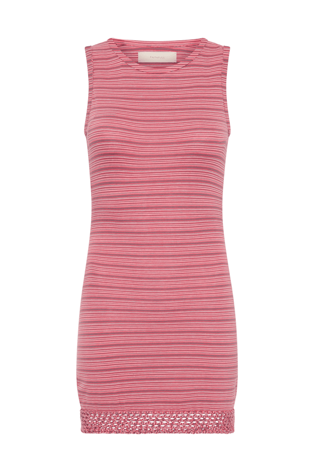 Maceio Mini Dress Vermillion Stripe