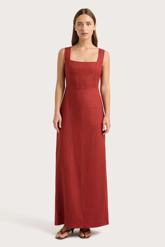 Lais Midi Dress Garnet