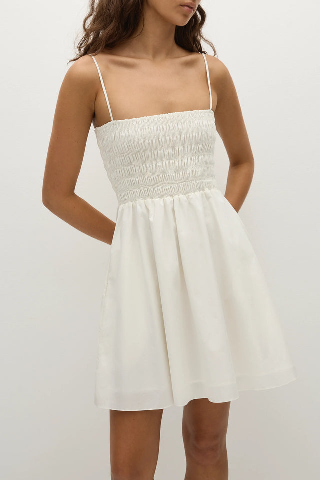 janey mini dress in white Reina Embroidered White Mini Dress Betty & Jane Boutique
