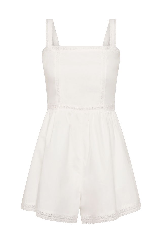 Emilia Playsuit Fresco Lace White Emilia Playsuit Fresco Lace White