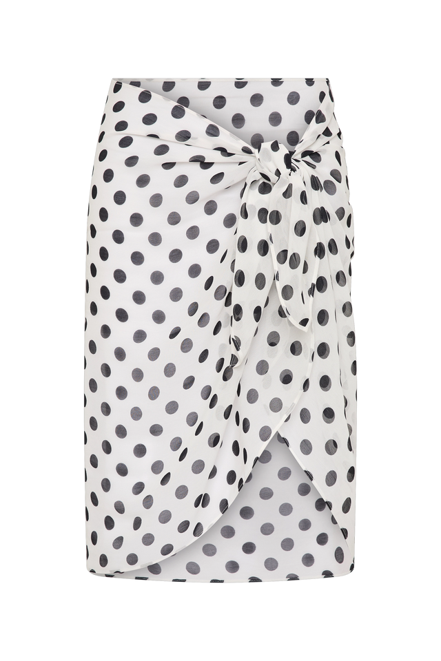 Mirra Pareo White Black Dot