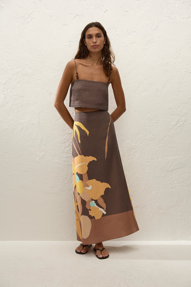 Martina Maxi Skirt Escondido Floral