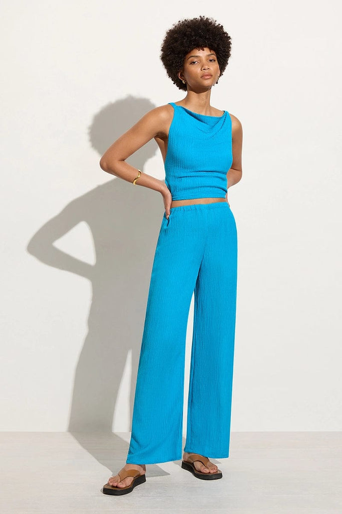 Melia Pant Turquoise Faithfull the Brand