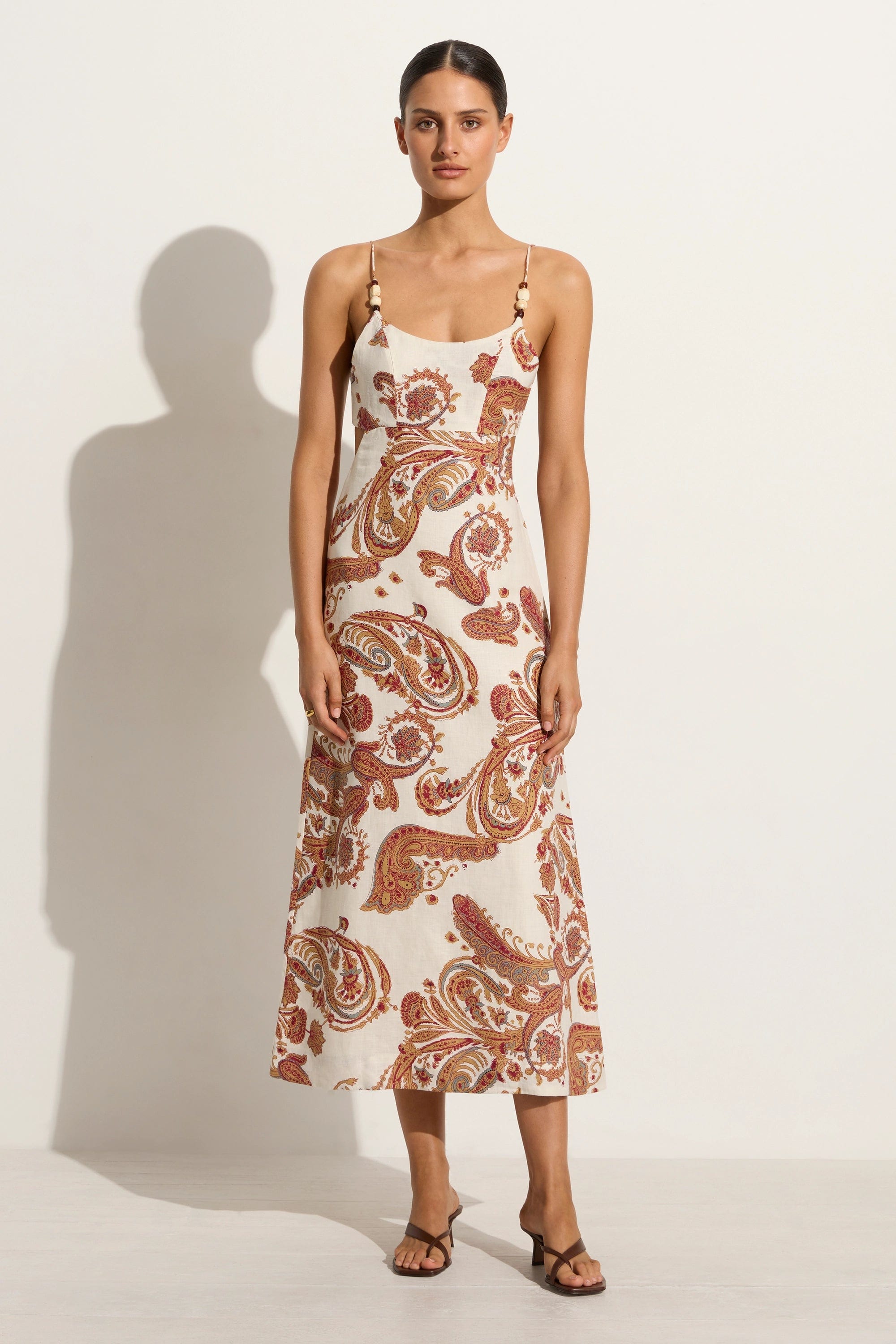 Regina Midi Dress Alessia Paisley - Faithfull the Brand