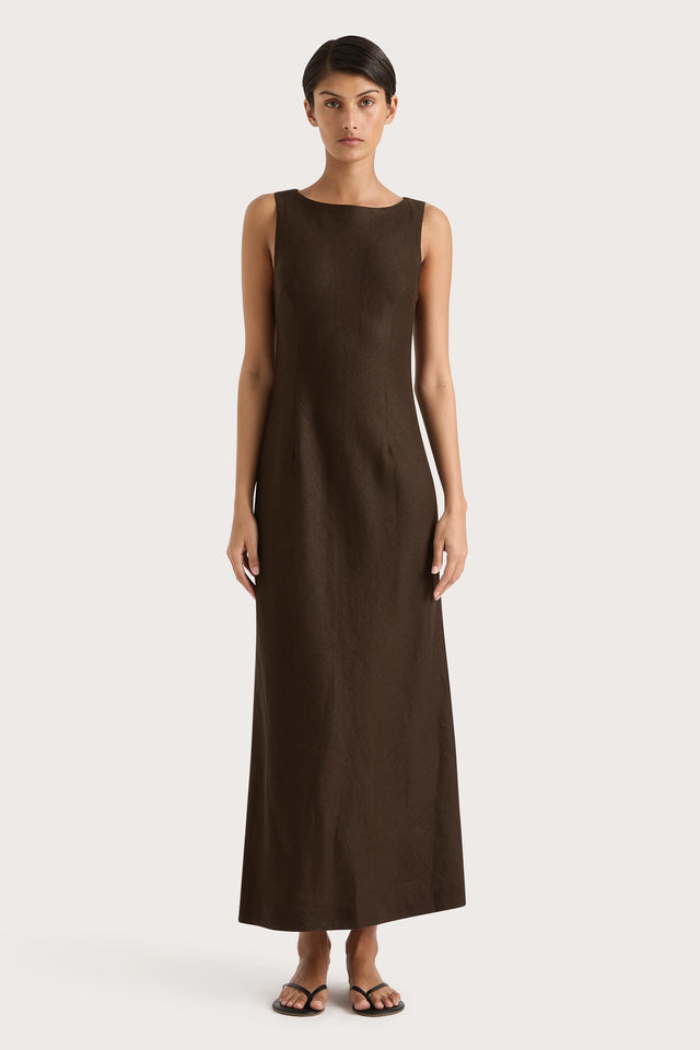 Lydie Maxi Dress Coffee