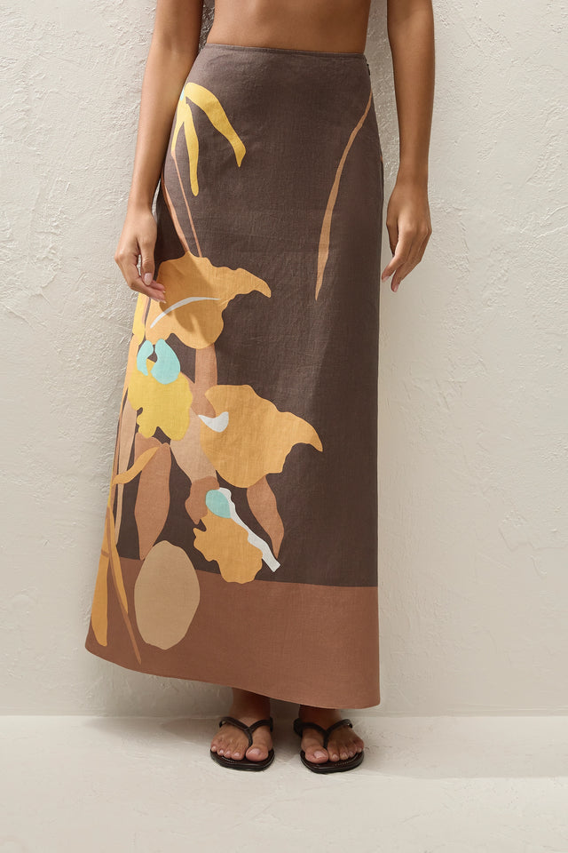 Martina Maxi Skirt Escondido Floral